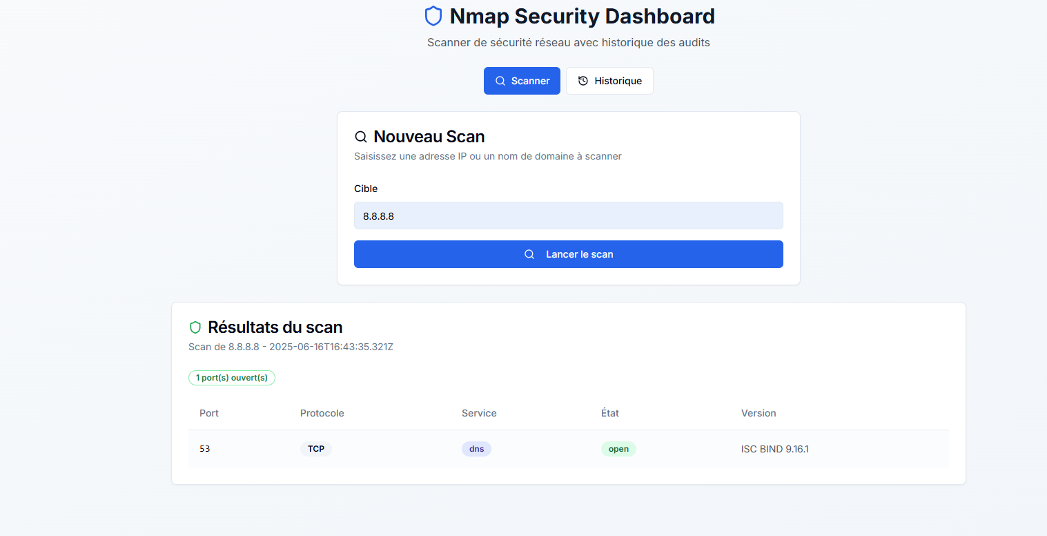 Nmap Security Dashboard